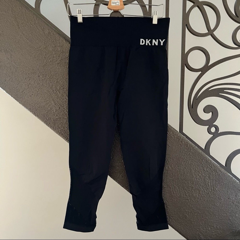 DKNY Sport Yoga Pants Legging With Mesh Ankle